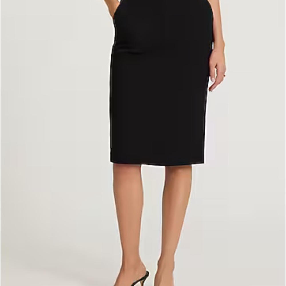 Elle Classic Black Pencil Skirt